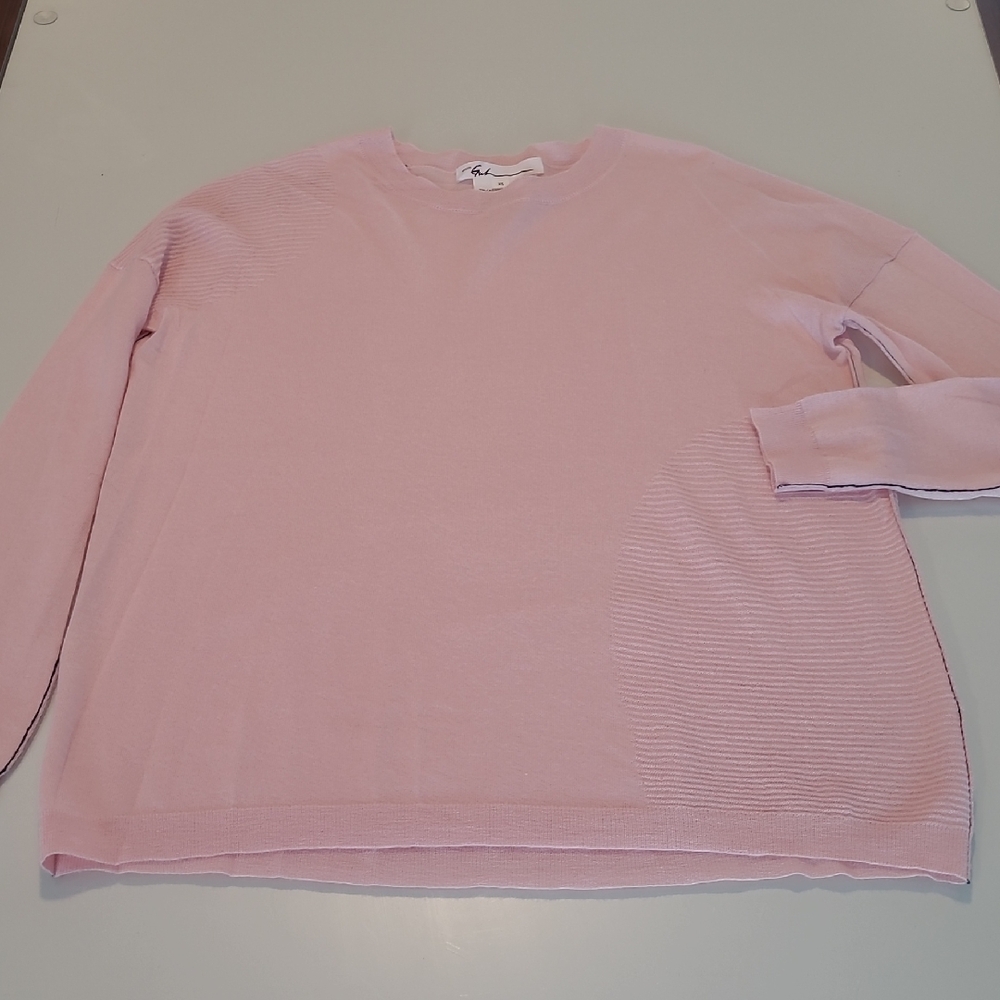NWOT Paychi Guh Pink Cashmere/Silk Crew Neck Sweater